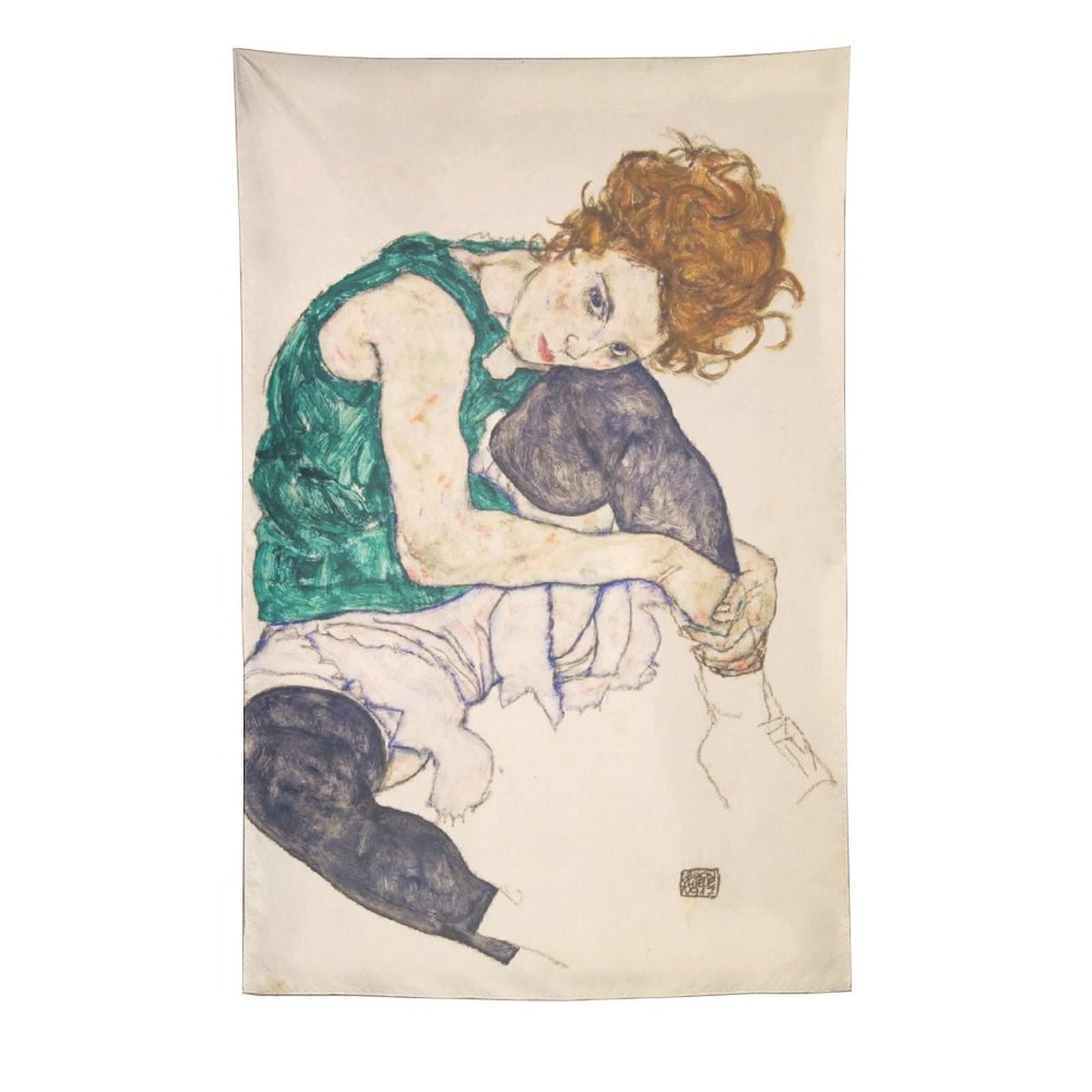 Egon Schiele 線画 木製フレーム付き Amazon.co.jp: Egon Schiele ウォールアート装飾 - ジークレー